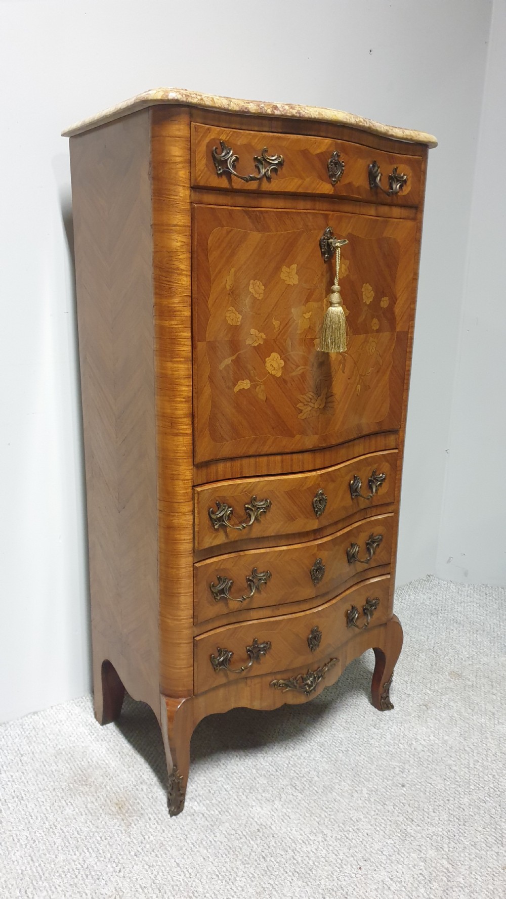 French Marquetry Escritoire Bureau View II