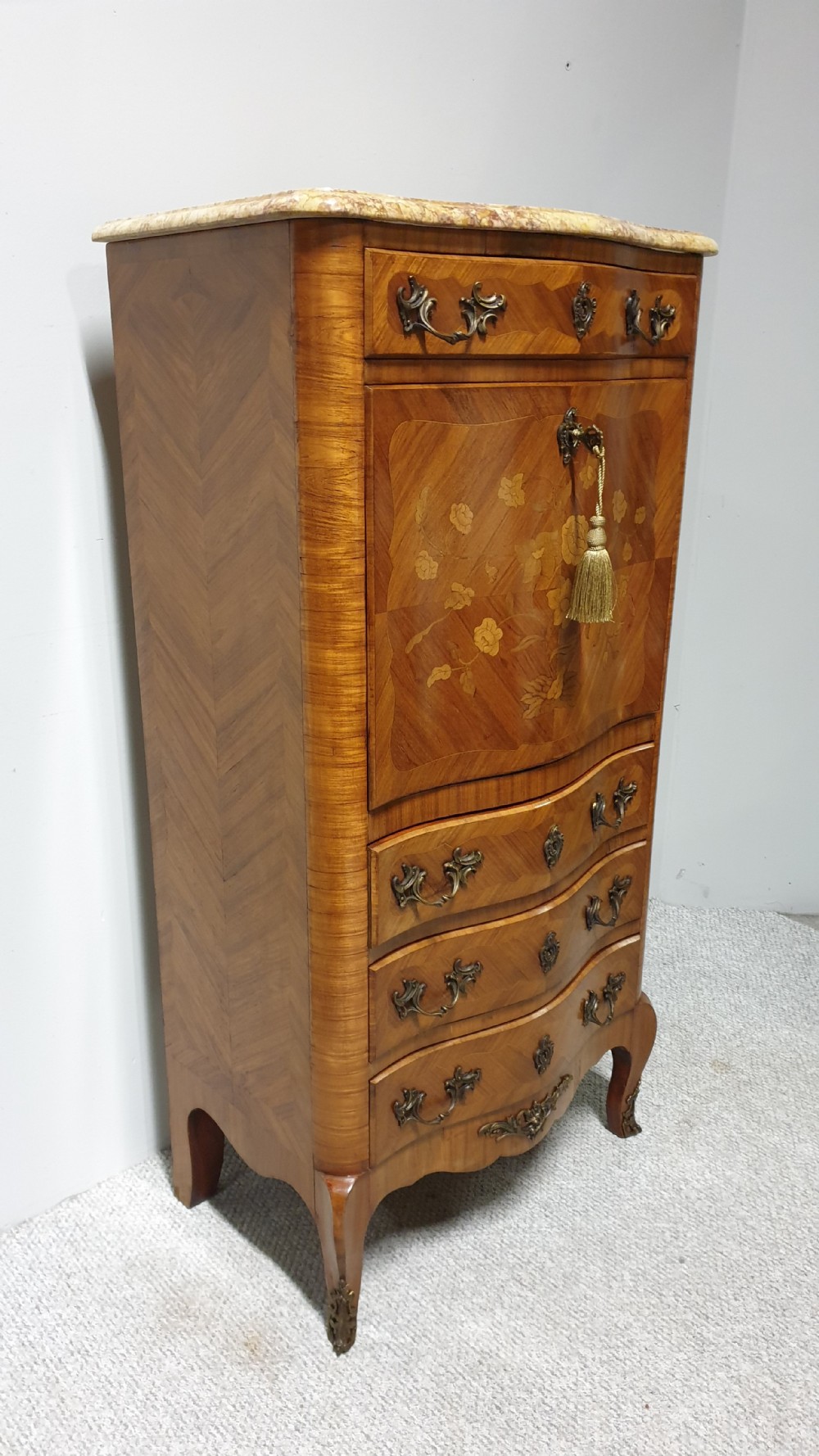 French Marquetry Escritoire Bureau View VIII