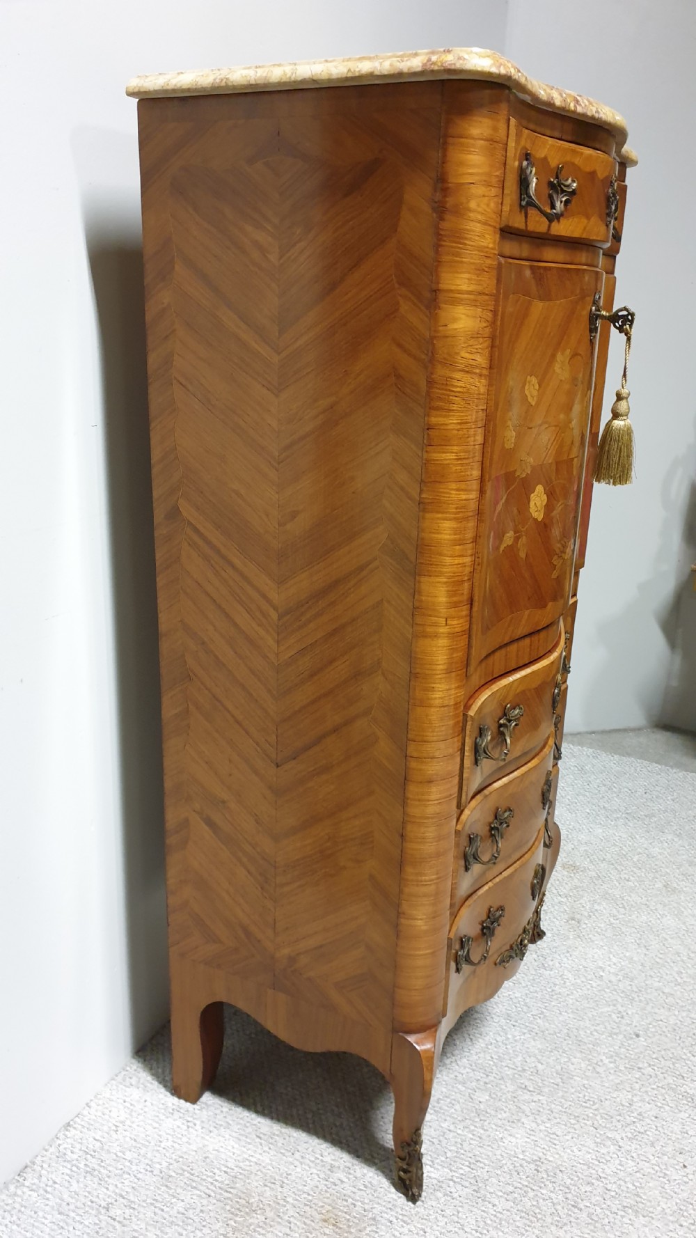 French Marquetry Escritoire Bureau View IX