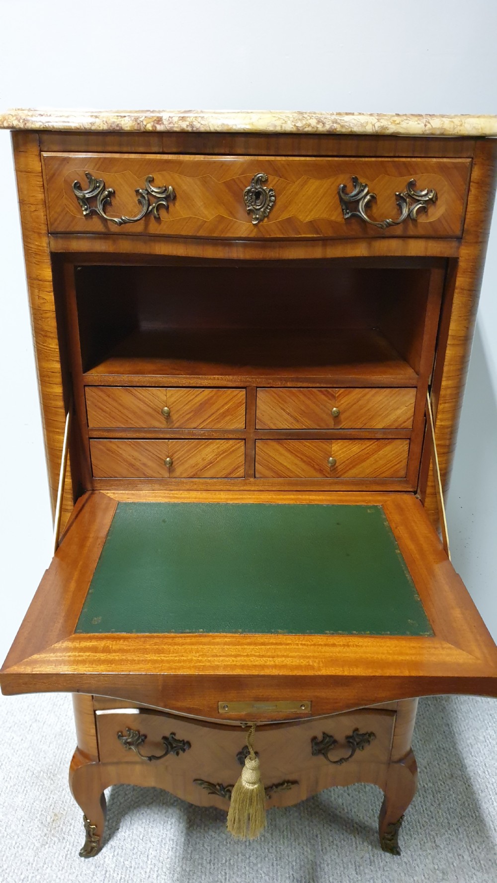 French Marquetry Escritoire Bureau View XI