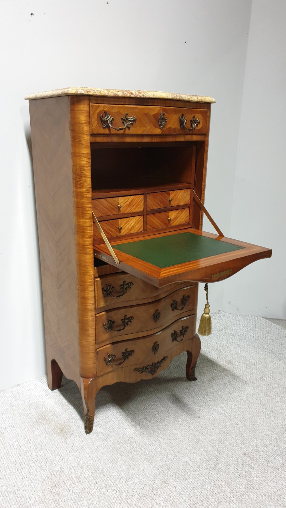 French Marquetry Escritoire Bureau View XII