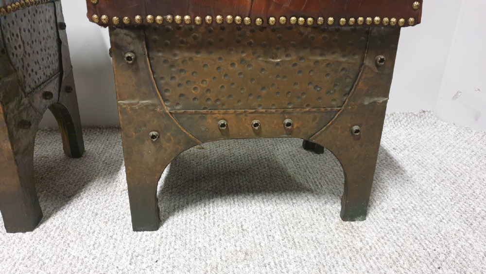 Pair Arts and Crafts Fireside Boxes View II