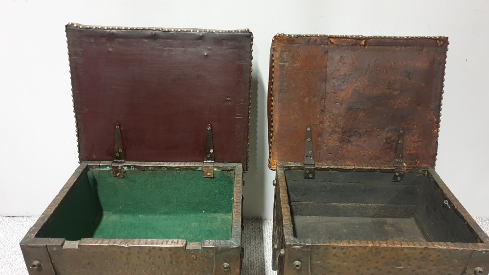 Pair Arts and Crafts Fireside Boxes View V