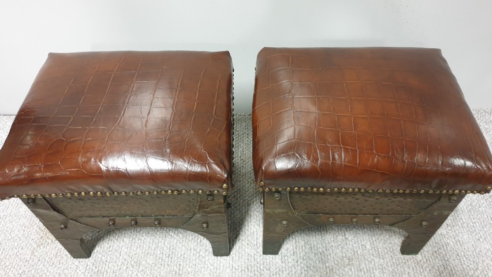 Pair Arts and Crafts Fireside Boxes View VIII