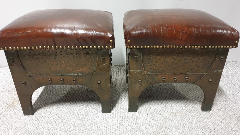 Pair Arts and Crafts Fireside Boxes View IX