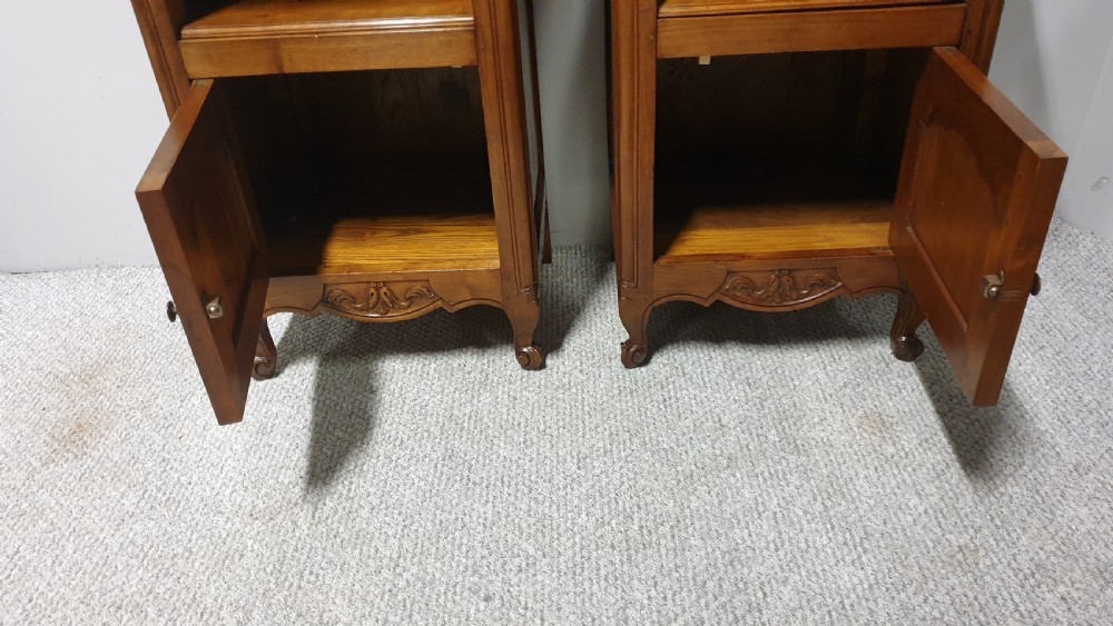 Very Good Pair Cherry Bedside Cabinets View VI