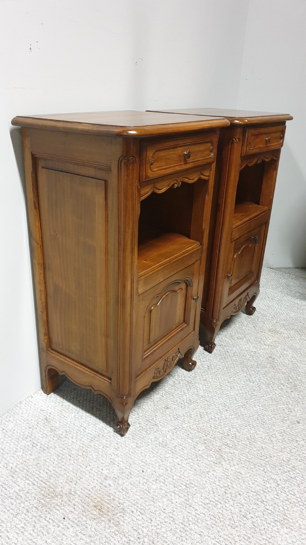 Very Good Pair Cherry Bedside Cabinets View VII