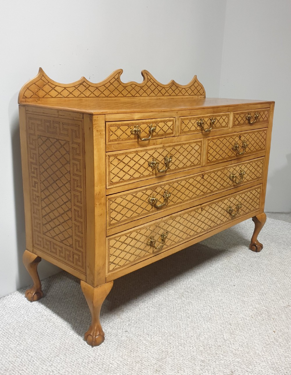 Swedish Inlaid Commode Chest of Drawers