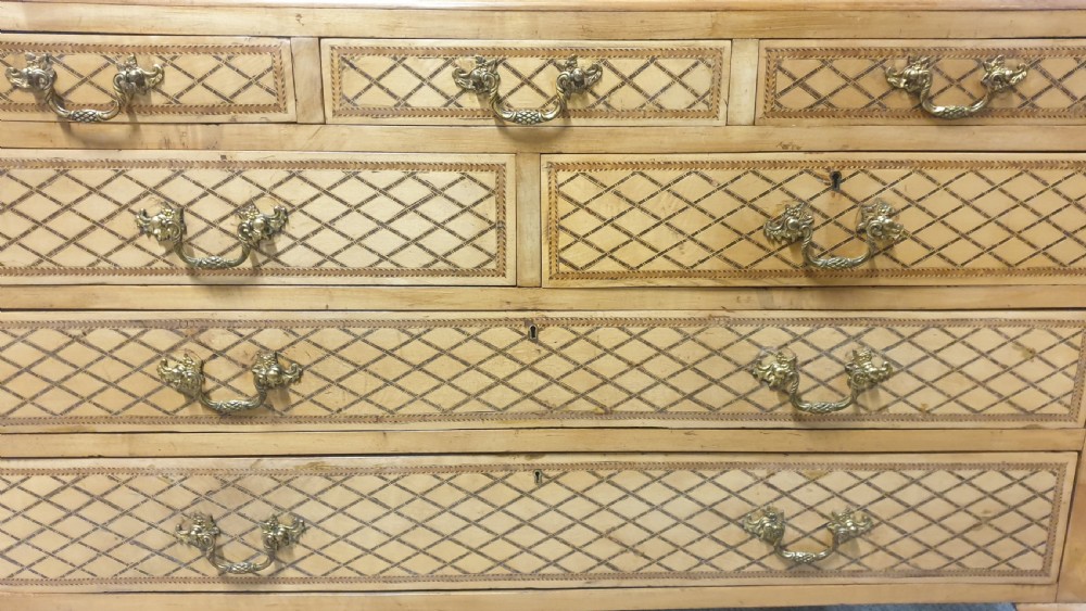 Swedish Inlaid Commode Chest of Drawers View IV