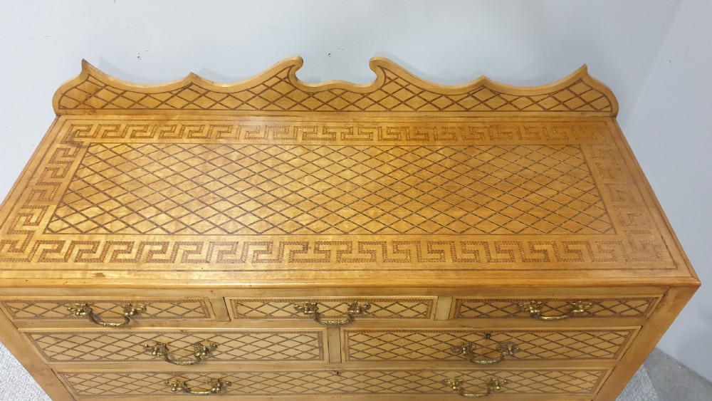 Swedish Inlaid Commode Chest of Drawers View VI