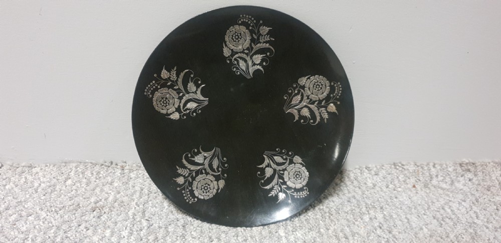Mixed Metal Plate Inlaid with Silver
