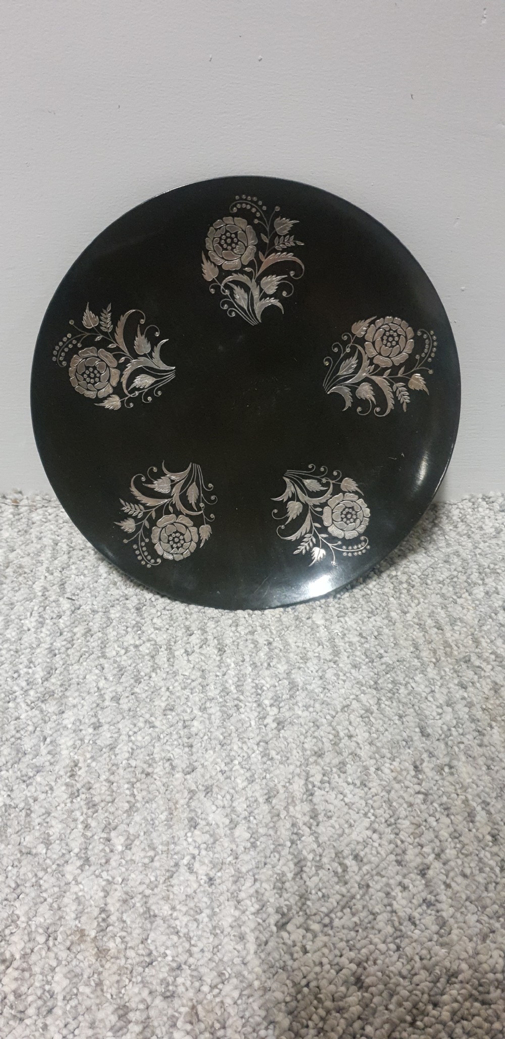 Mixed Metal Plate Inlaid with Silver View II