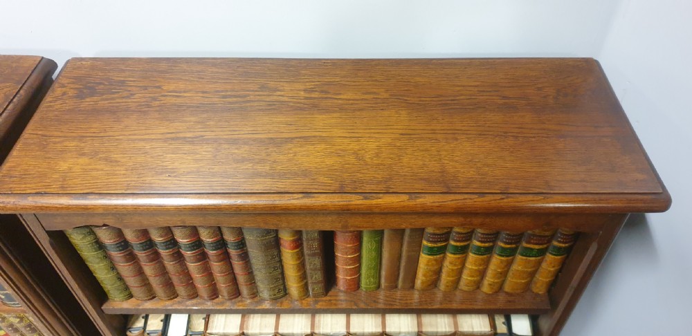Pair French Oak Open Bookcases View VII