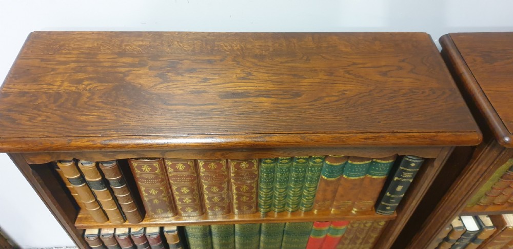 Pair French Oak Open Bookcases View VIII