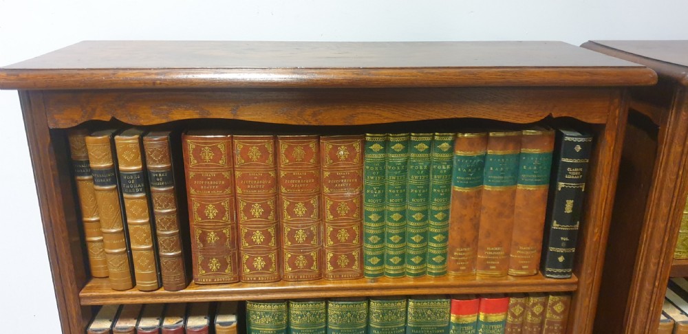 Pair French Oak Open Bookcases View IX