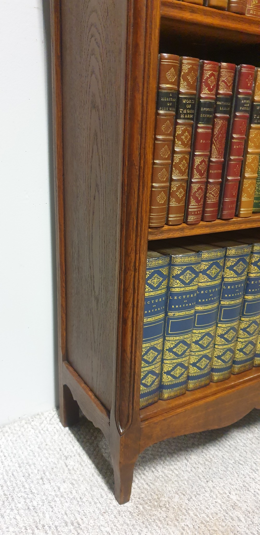 Pair French Oak Open Bookcases View X