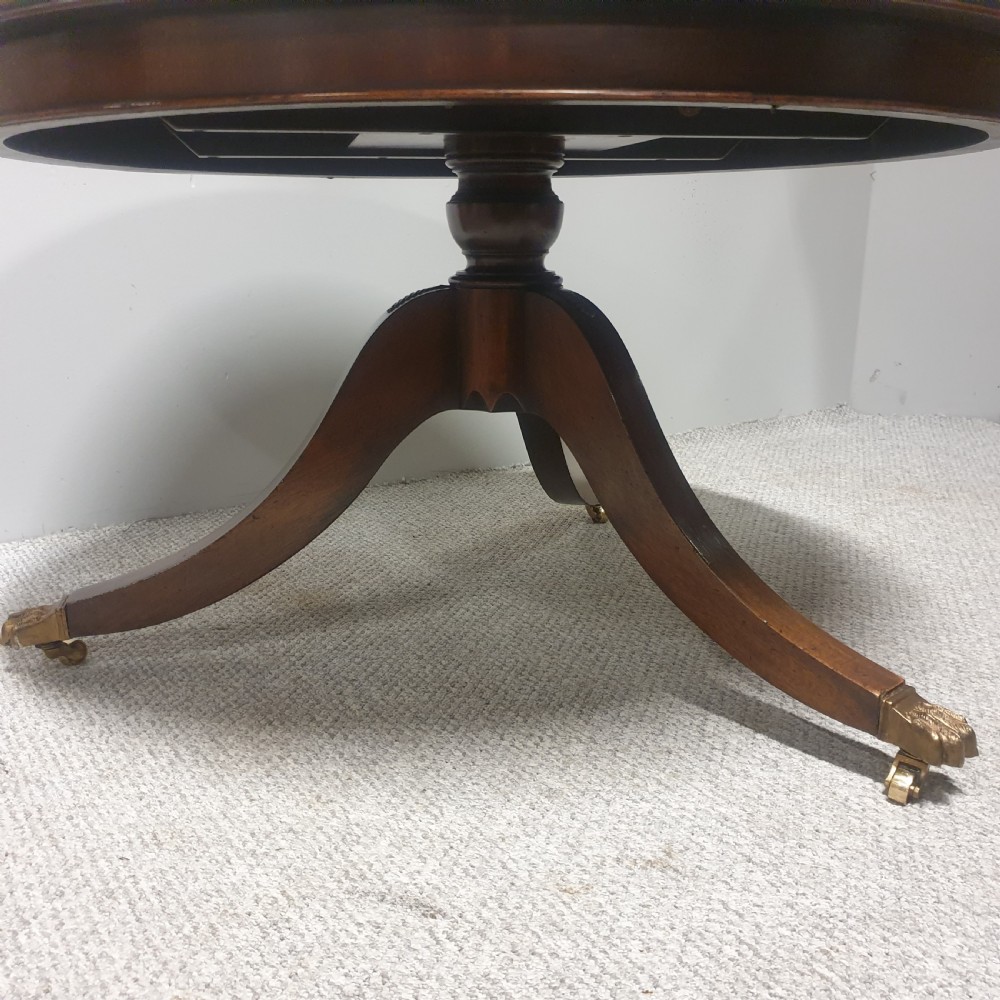 Brass Inlaid Mahogany Coffee Table View V