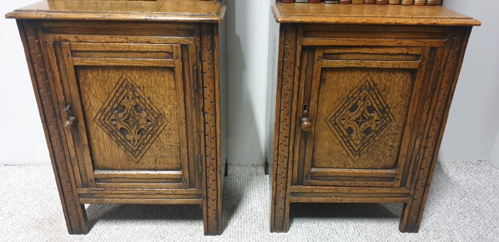 Outstanding Pair Oak Bookcases View VI