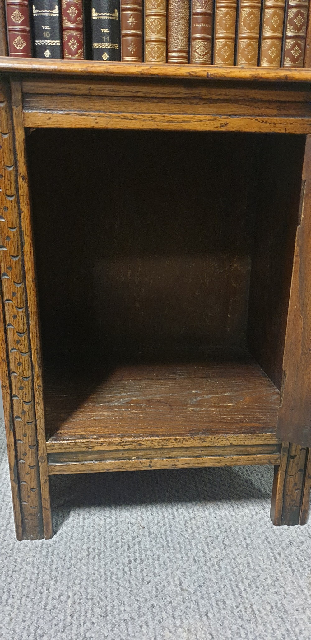 Outstanding Pair Oak Bookcases View VII