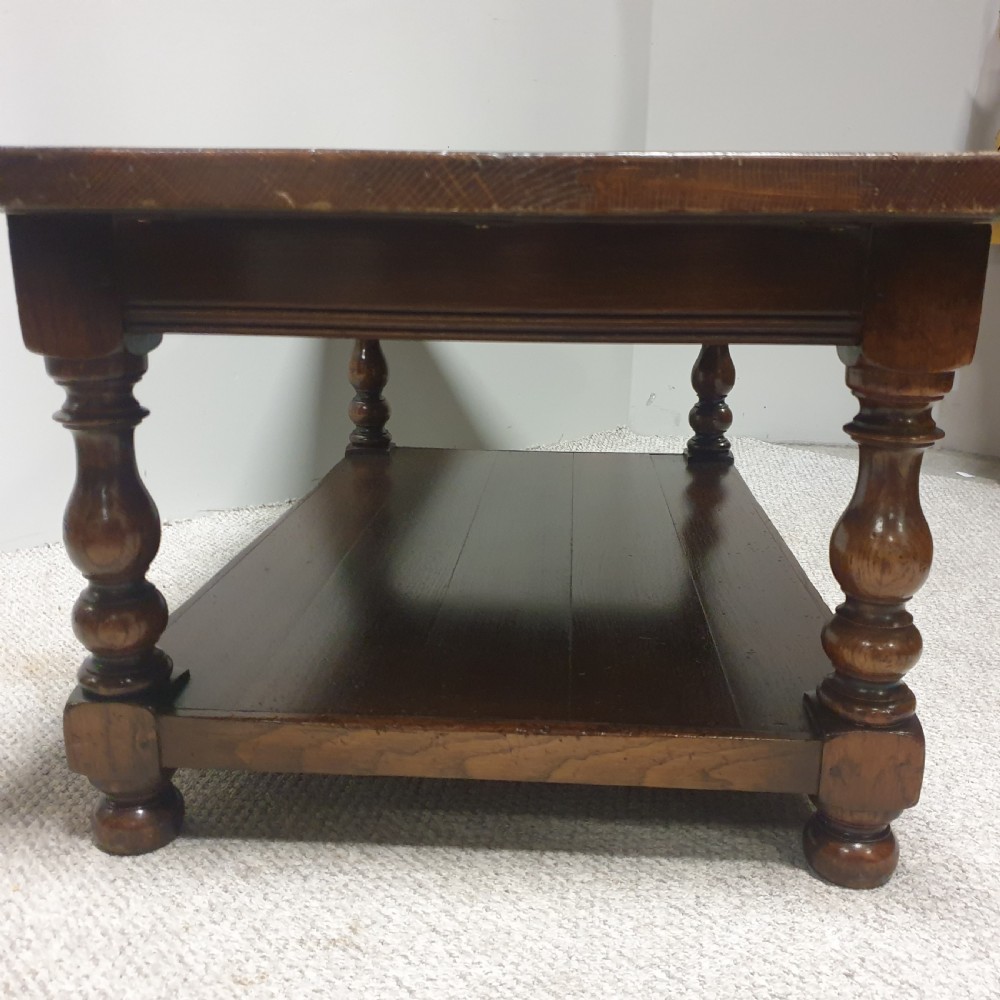 Superb Oak Plank Coffee Table View V