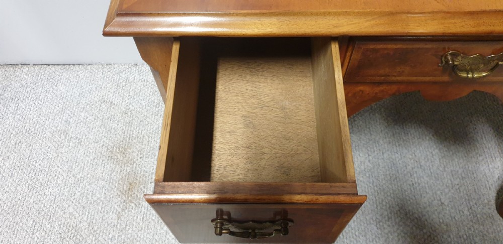 Burr Walnut Dressing Table Lowboy View VII
