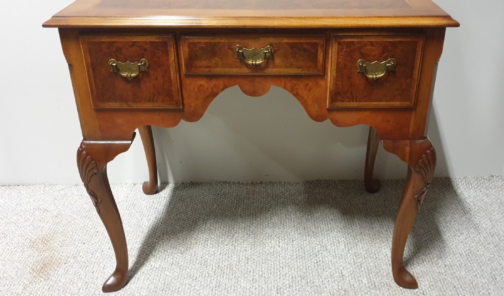 Burr Walnut Dressing Table Lowboy View XII