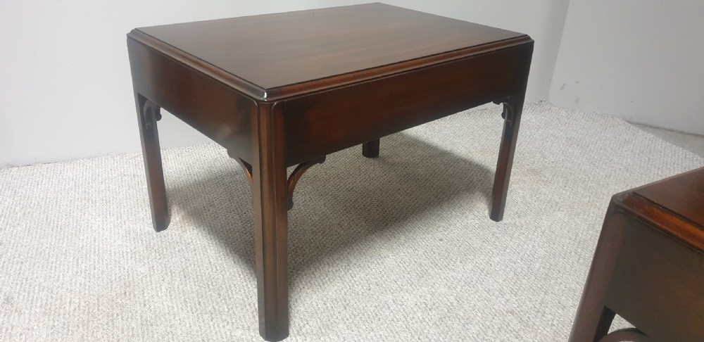 Excellent Pair Mahogany Occasional Lamp Tables View VII