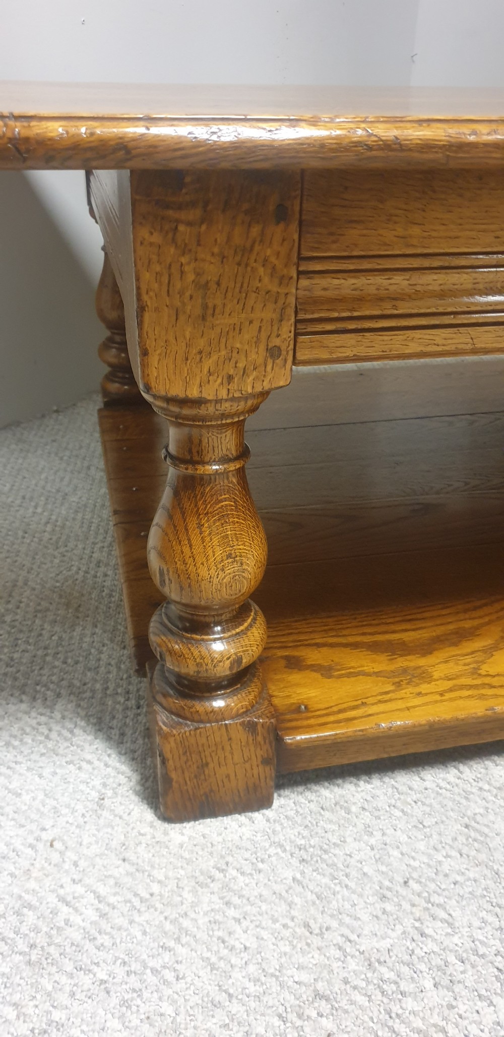 Superb Oak Plank Coffee Table View III