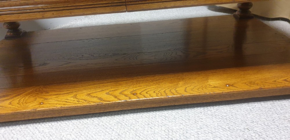 Superb Oak Plank Coffee Table View IV