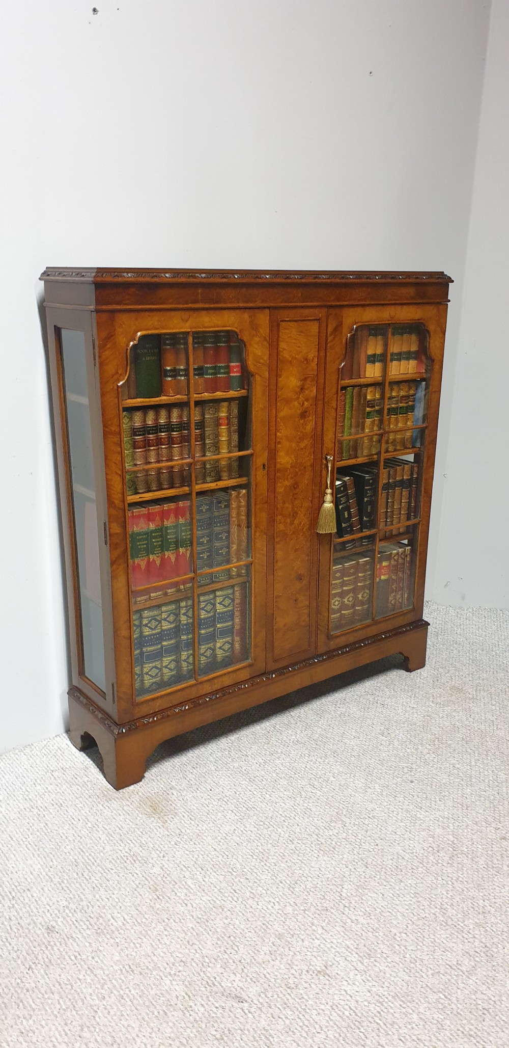 Super Quality Burr Walnut Bookcase View II