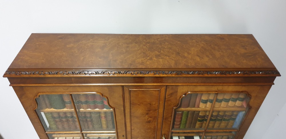 Super Quality Burr Walnut Bookcase View IV