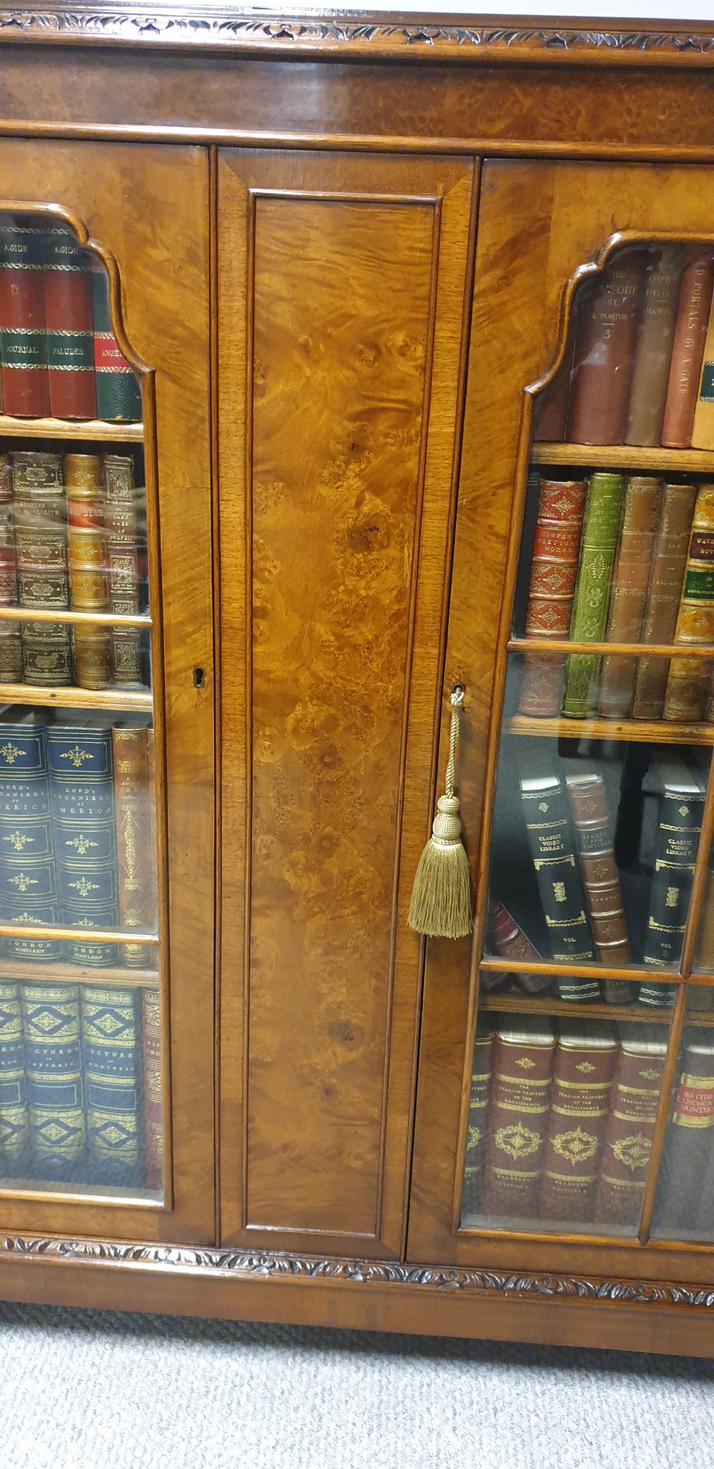 Super Quality Burr Walnut Bookcase View VI