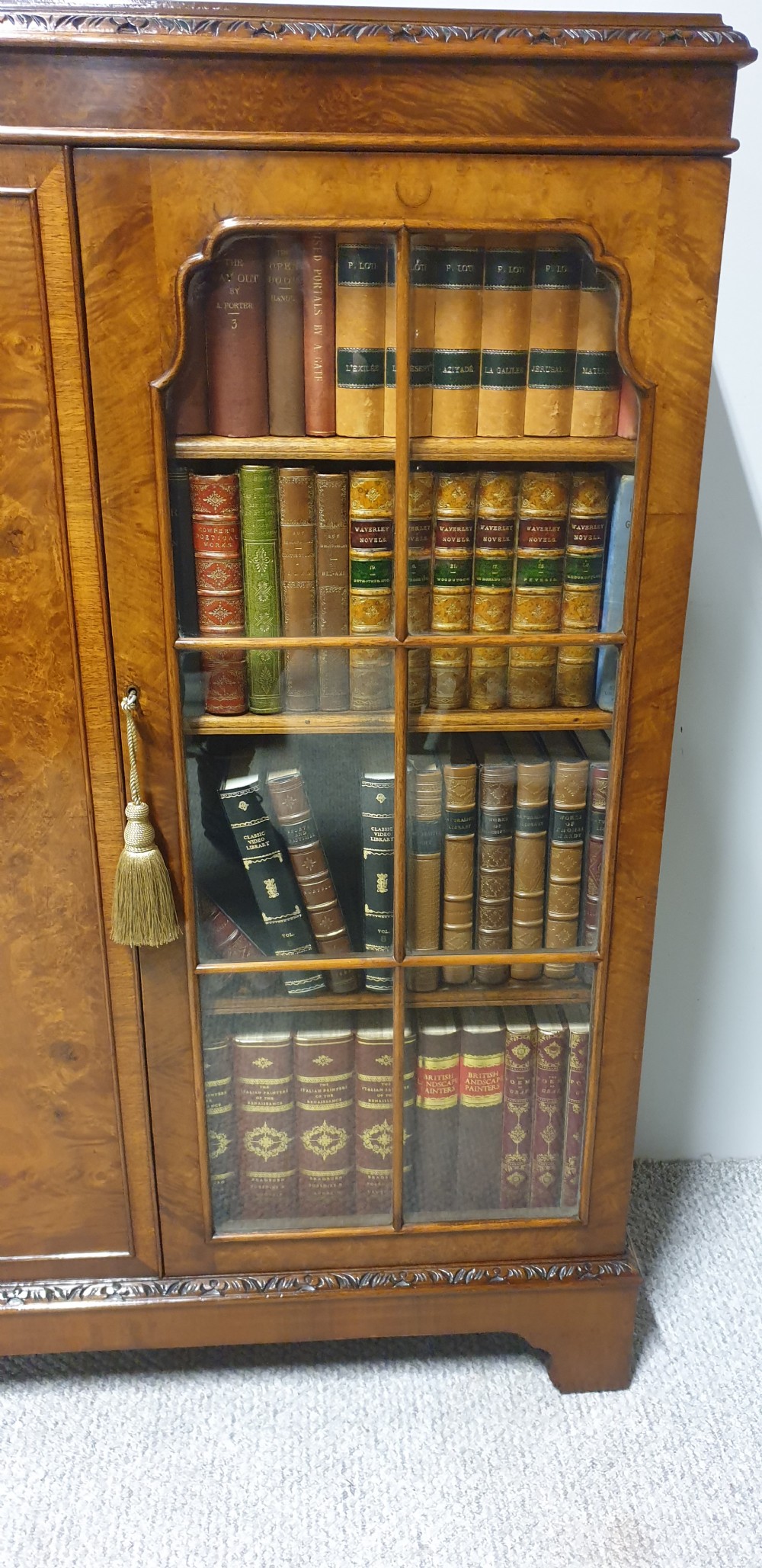 Super Quality Burr Walnut Bookcase View VII