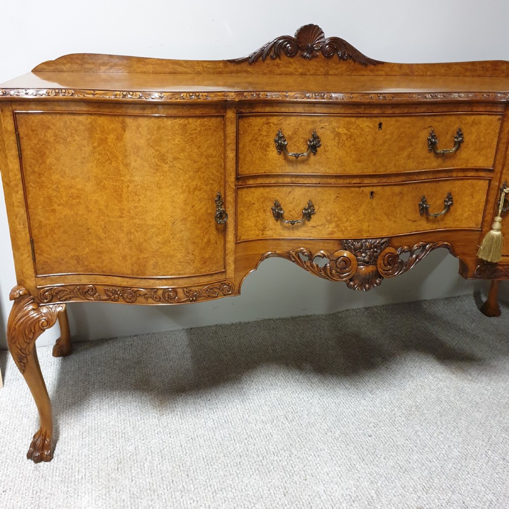 Outstanding Serpentine Burr Walnut Sideboard View II