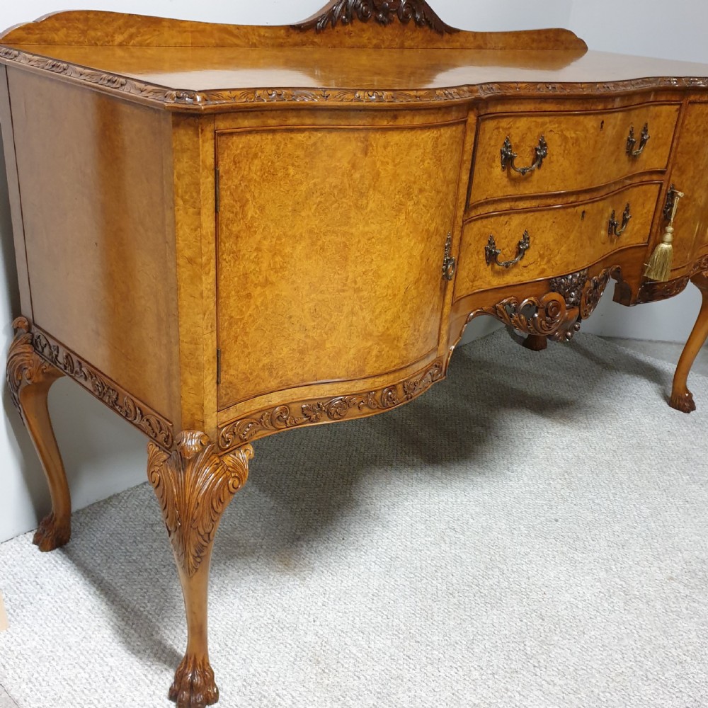 Outstanding Serpentine Burr Walnut Sideboard View VI