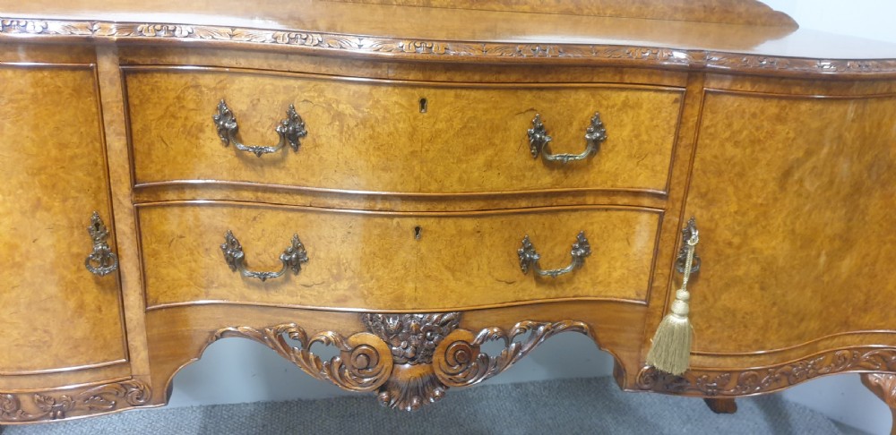 Outstanding Serpentine Burr Walnut Sideboard View X