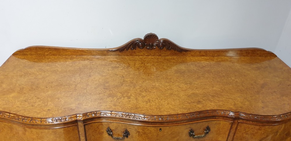 Outstanding Serpentine Burr Walnut Sideboard View XIII