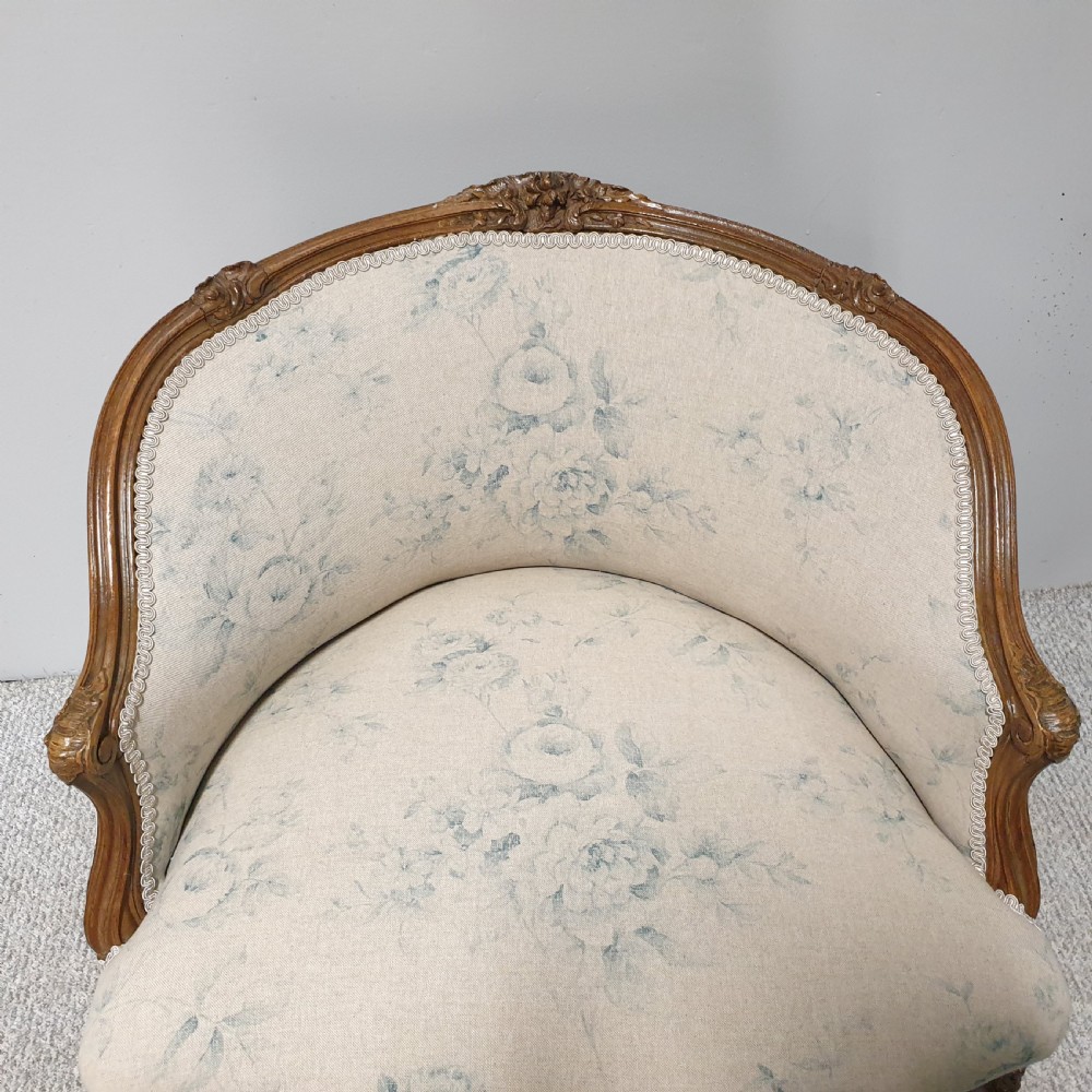 Small French Walnut Tub Chair View IV