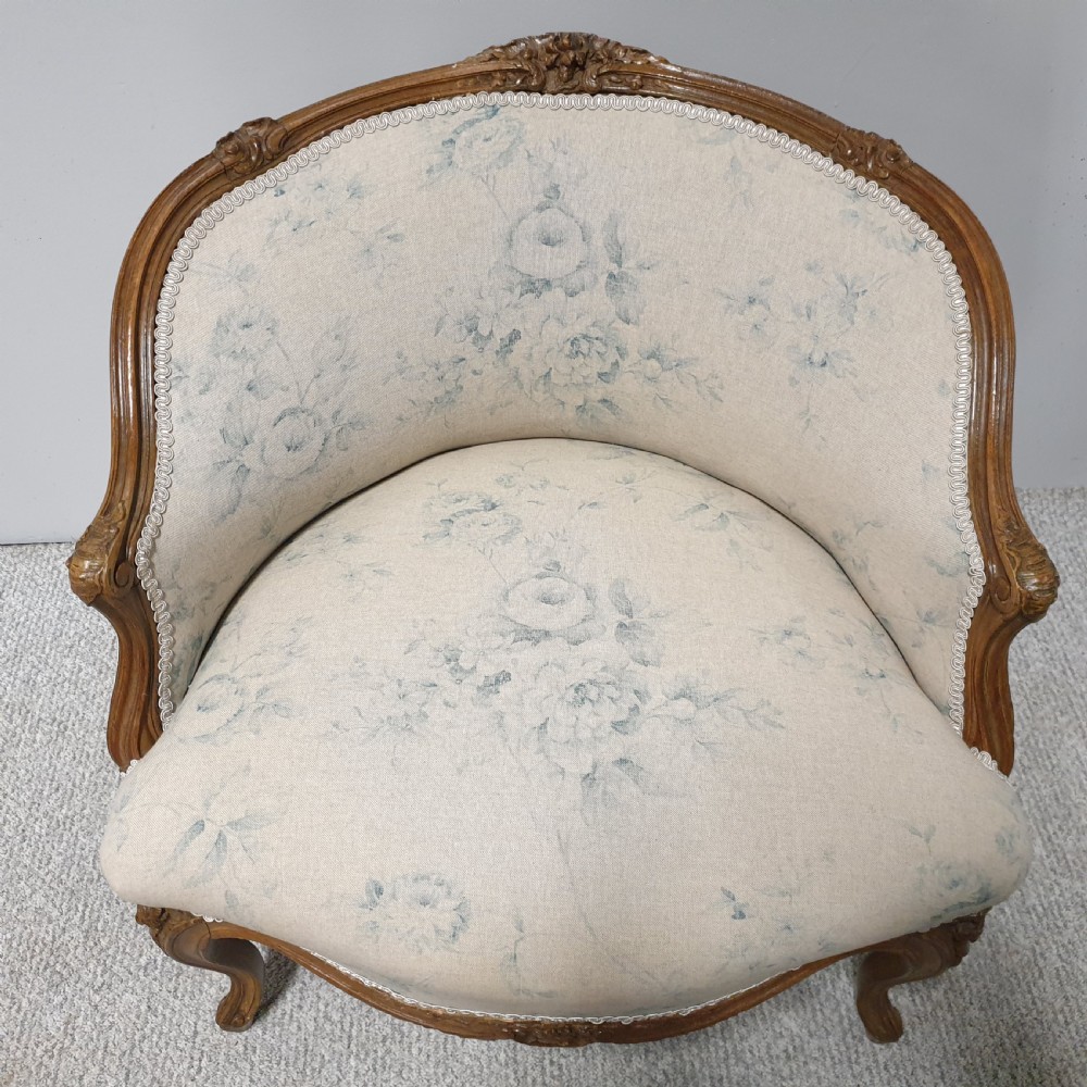 Small French Walnut Tub Chair View VIII