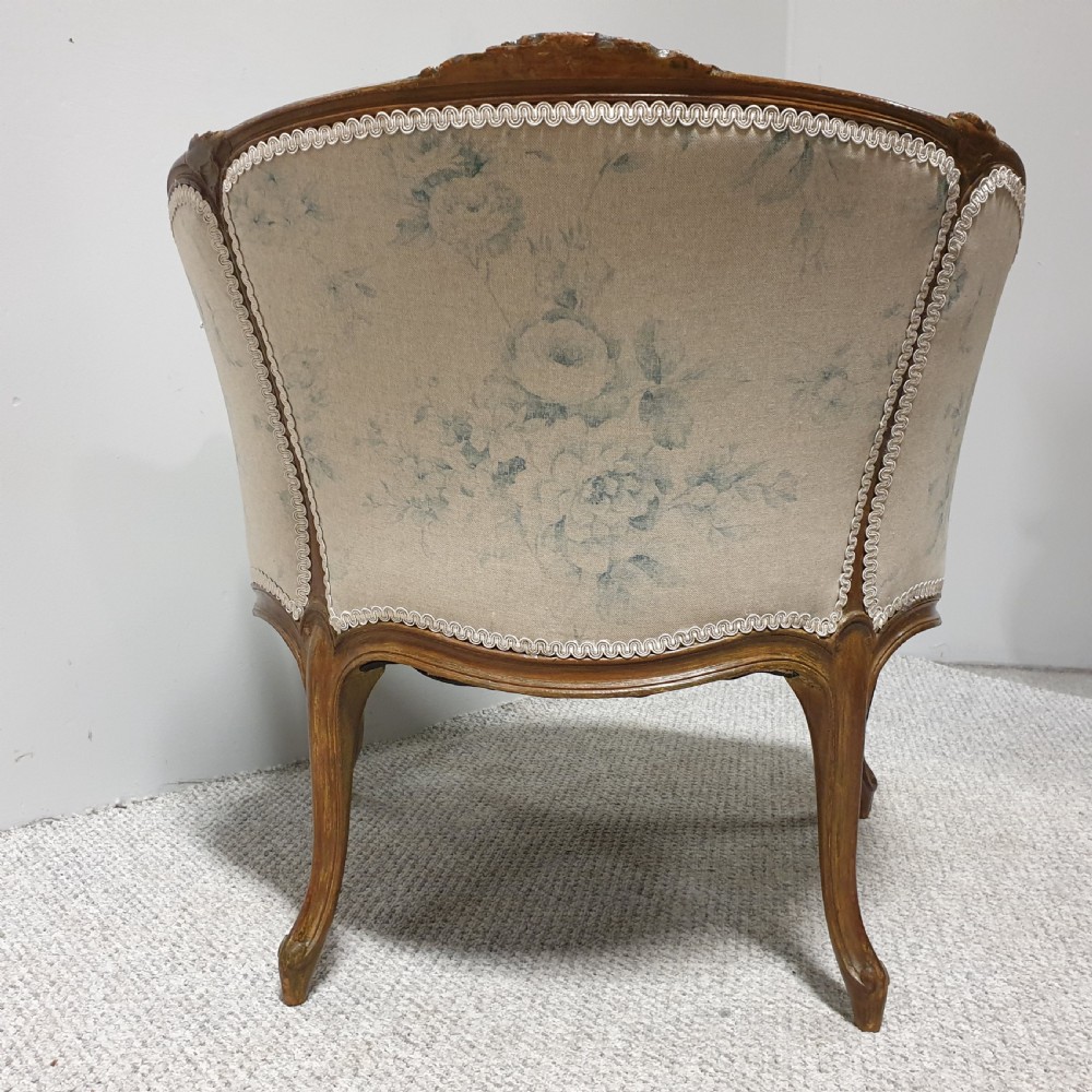 Small French Walnut Tub Chair View X