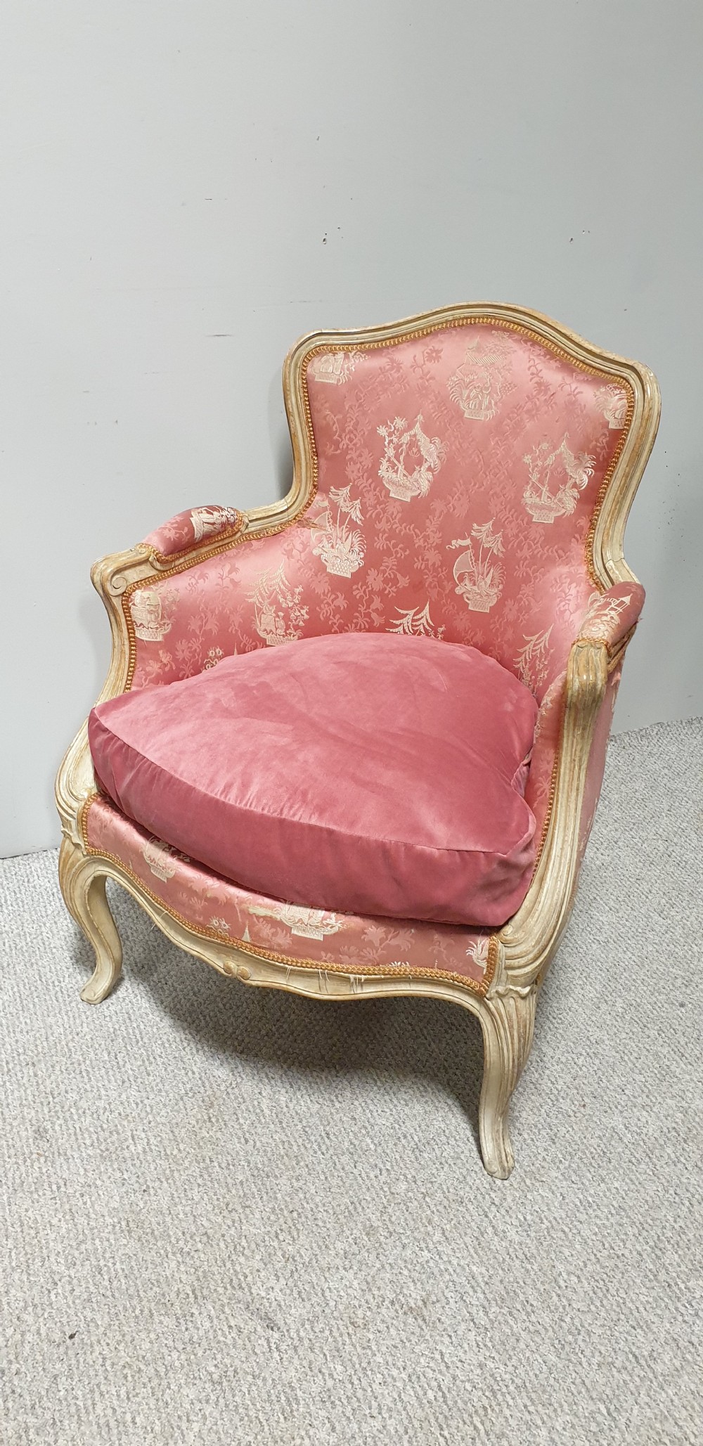 Original Painted French Tub Armchair View II