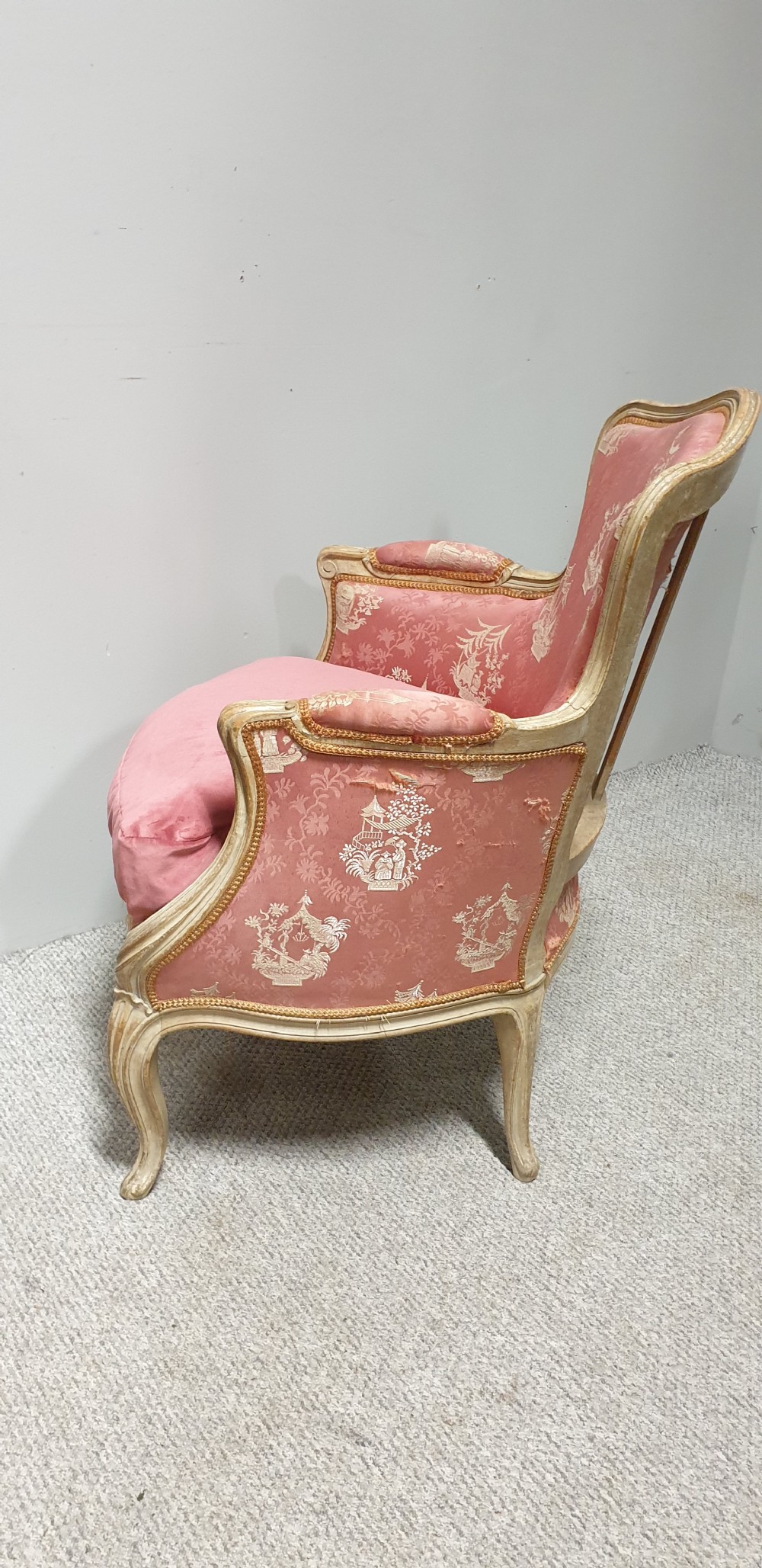 Original Painted French Tub Armchair View IV