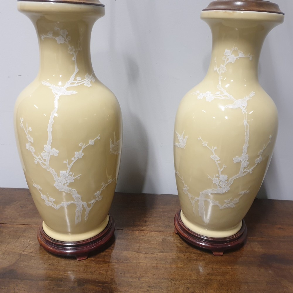 Pair Oriental Porcelain Lamps View V