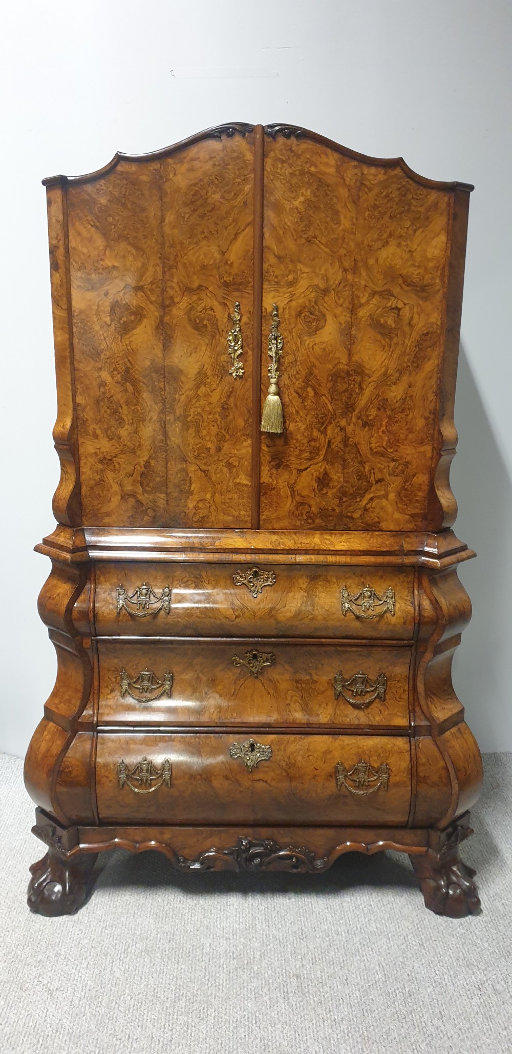 C18th Burr Walnut Secretaire View II