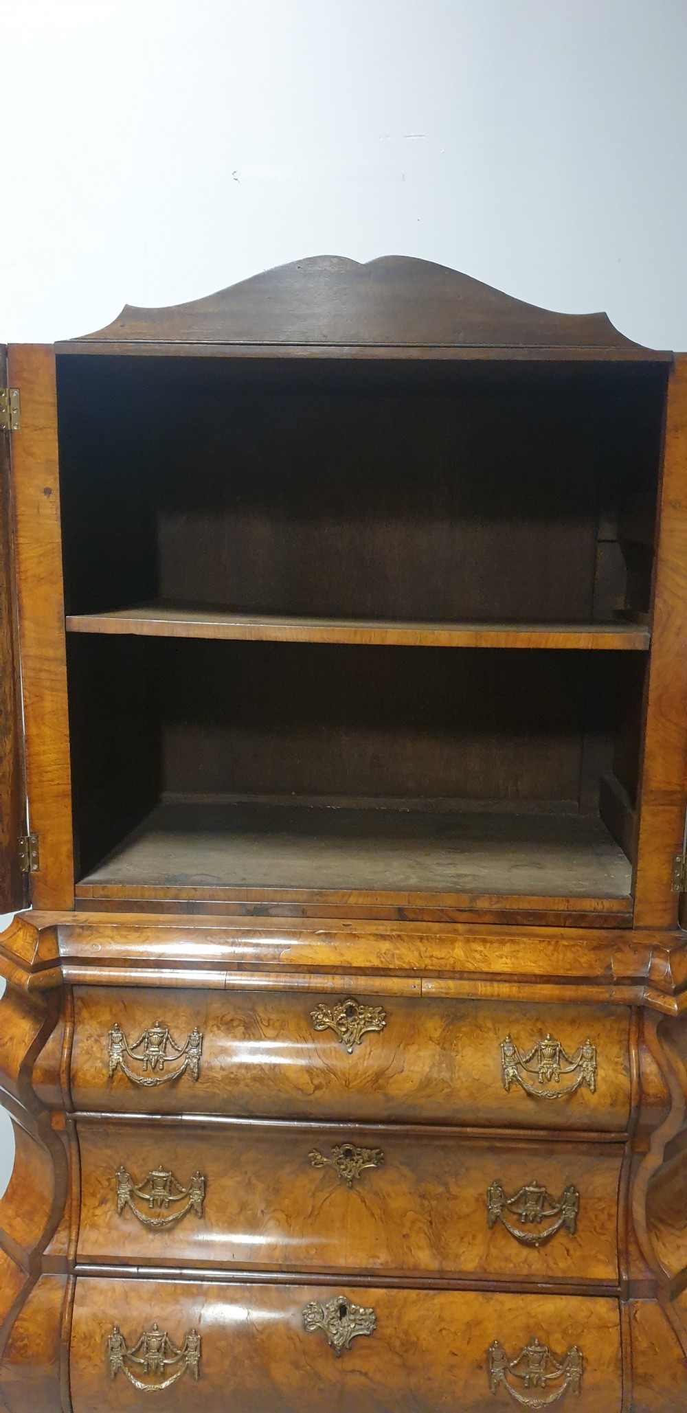 C18th Burr Walnut Secretaire View IX