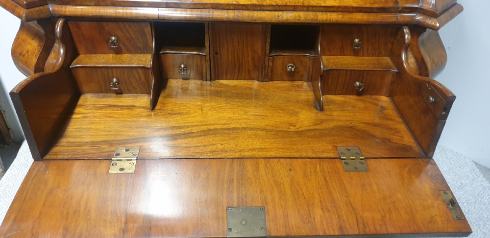 C18th Burr Walnut Secretaire View XIX