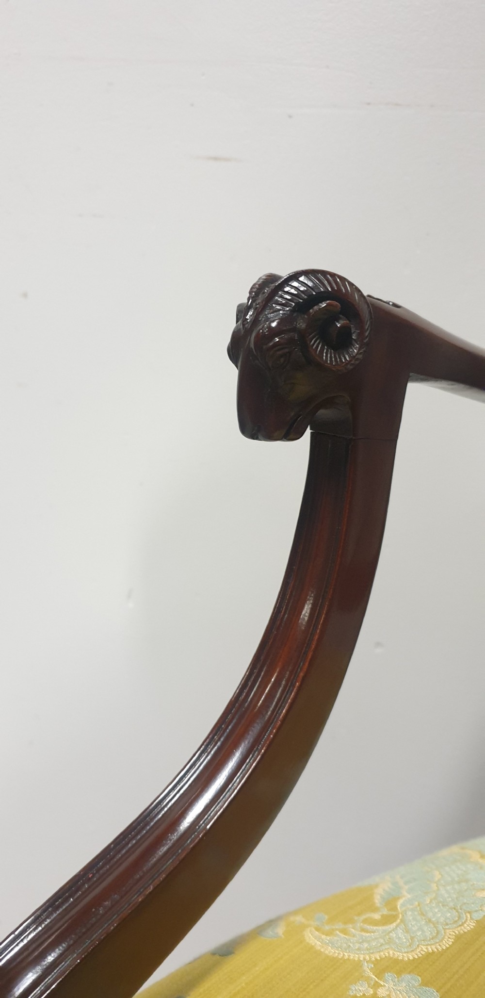 Outstanding Pair Mahogany Elbow Armchairs View VI