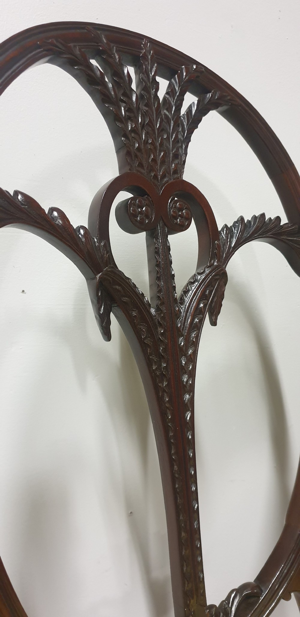 Outstanding Pair Mahogany Elbow Armchairs View X