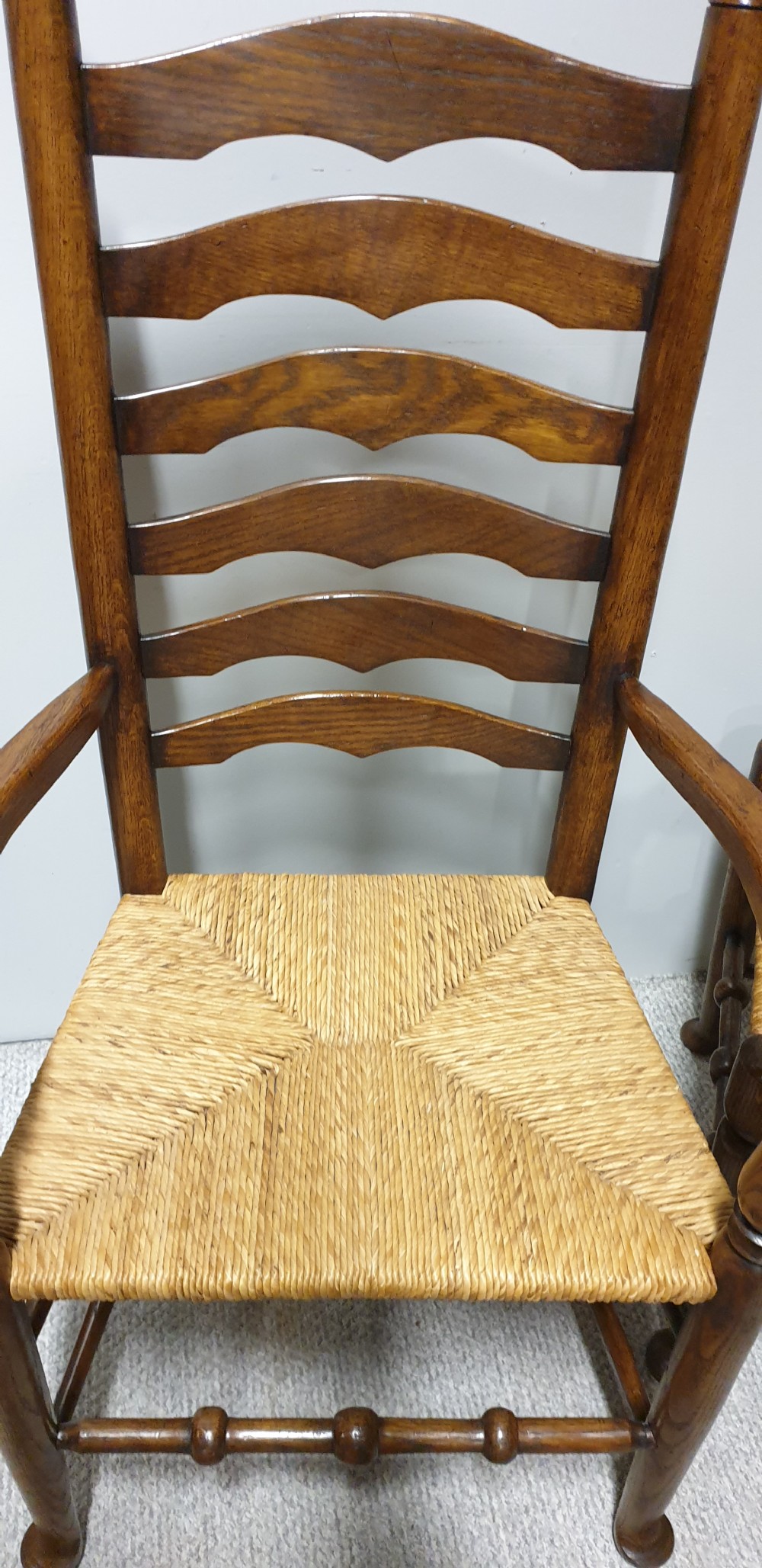 Super Set Six Rush Seat Dining Chairs View VII