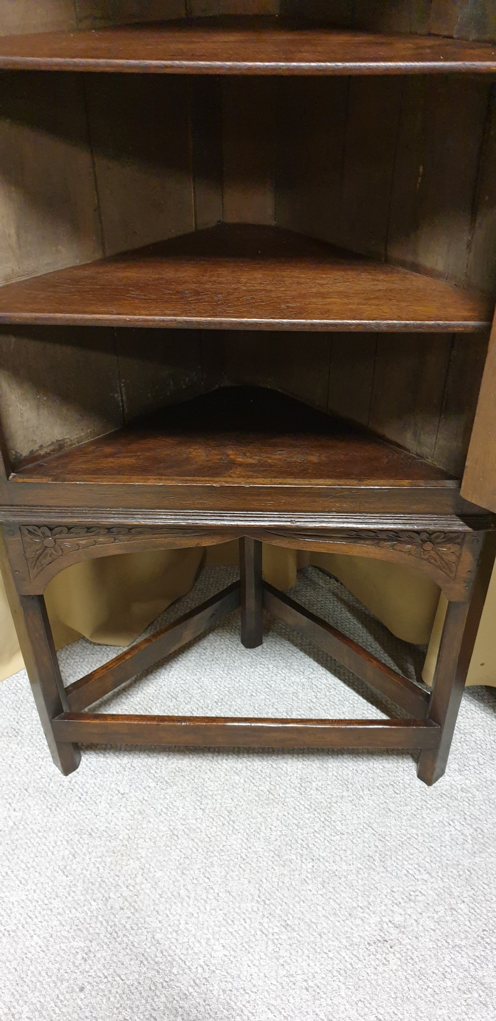 Good Oak Corner Cabinet on Stand View IX